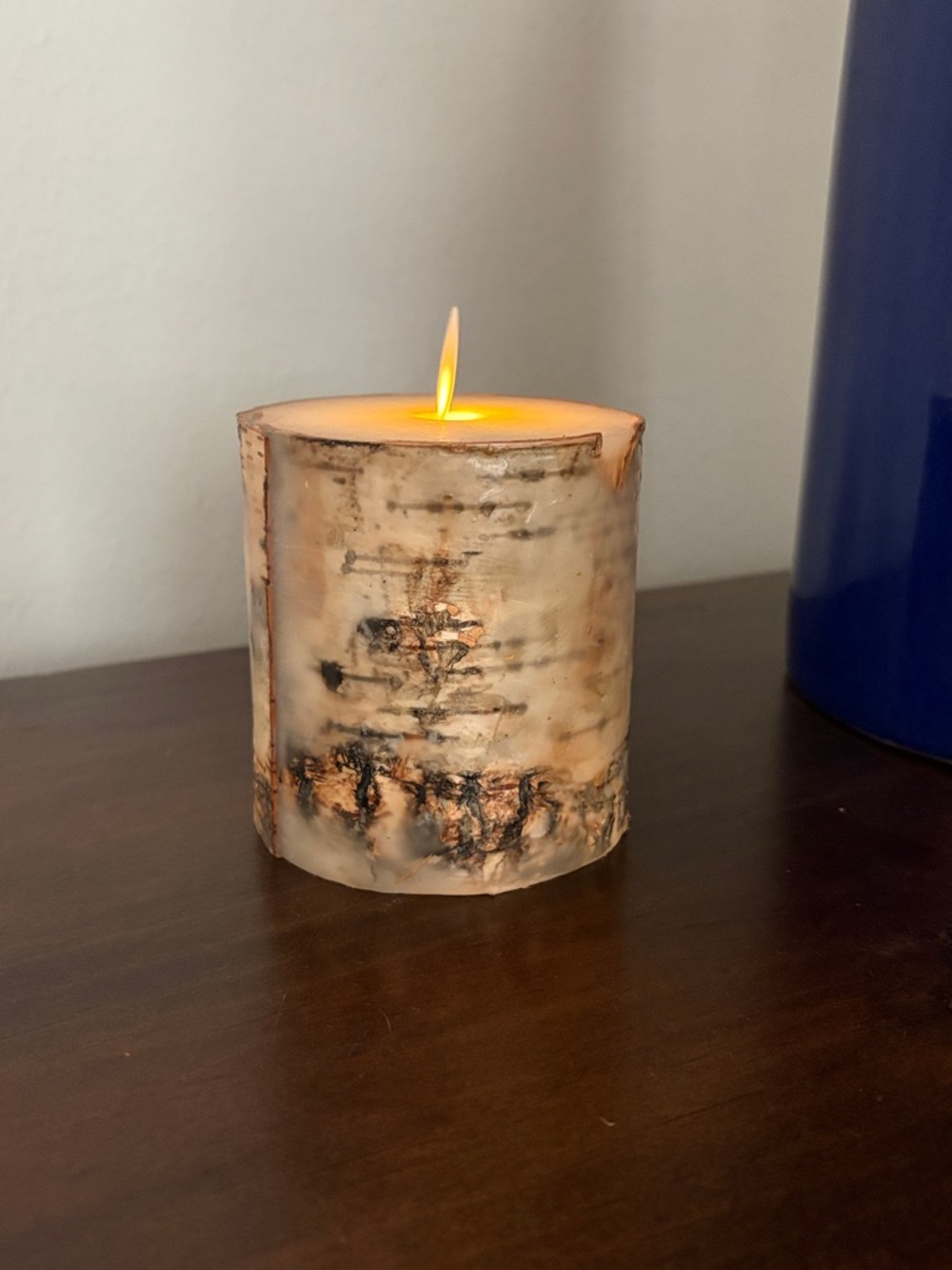 Pottery Barn Flickering Flameless Wax Pillar Candle.